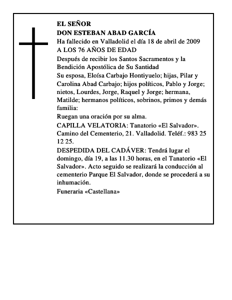 DON ESTEBAN ABAD GARCÍA