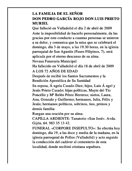 DON PEDRO GARCÍA ROJO DON LUIS PRIETO MURIEL