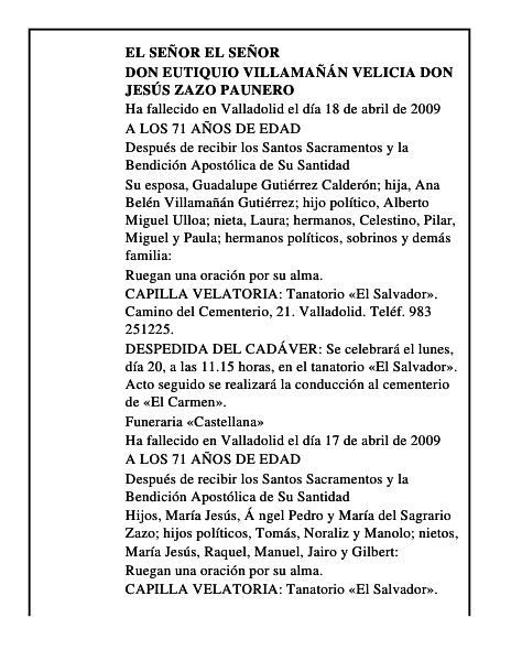 DON EUTIQUIO VILLAMAÑÁN VELICIA DON JESÚS ZAZO PAUNERO