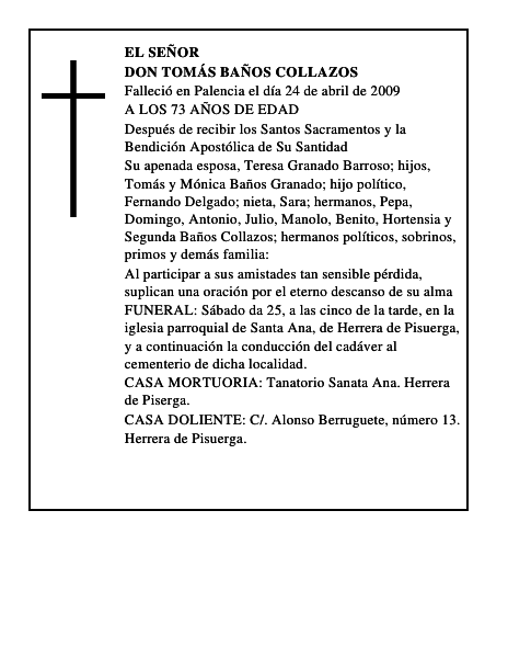 DON TOMÁS BAÑOS COLLAZOS