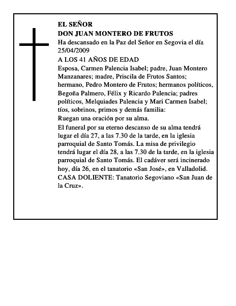 DON JUAN MONTERO DE FRUTOS