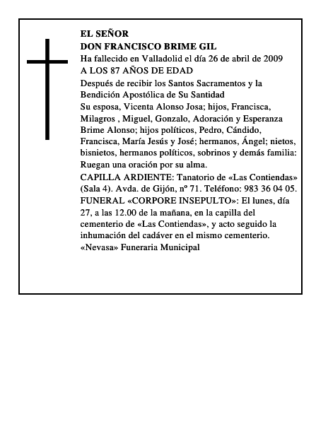DON FRANCISCO BRIME GIL