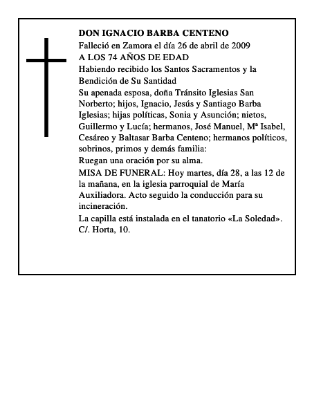 DON IGNACIO BARBA CENTENO