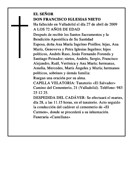 DON FRANCISCO IGLESIAS NIETO