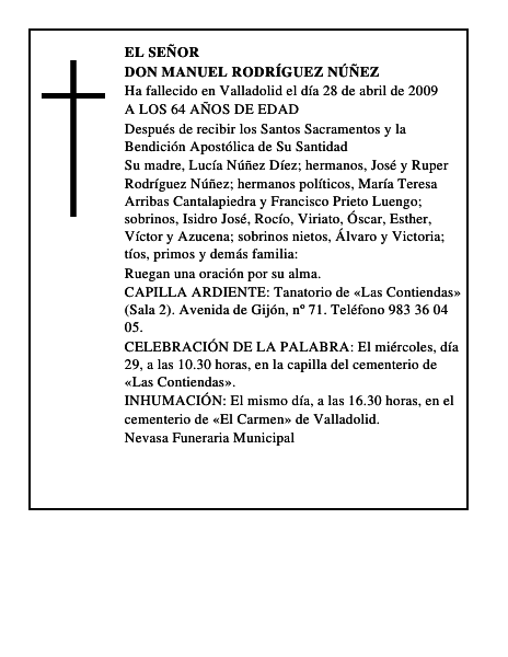DON MANUEL RODRÍGUEZ NÚÑEZ