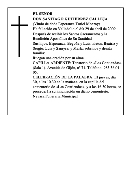DON SANTIAGO GUTIÉRREZ CALLEJA
