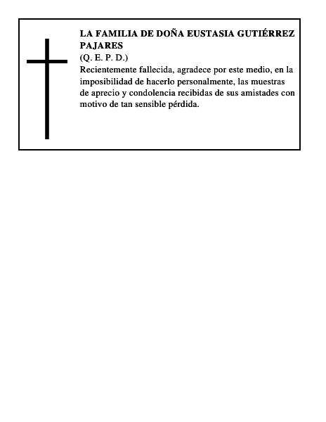 LA FAMILIA DE DOÑA EUSTASIA GUTIÉRREZ PAJARES