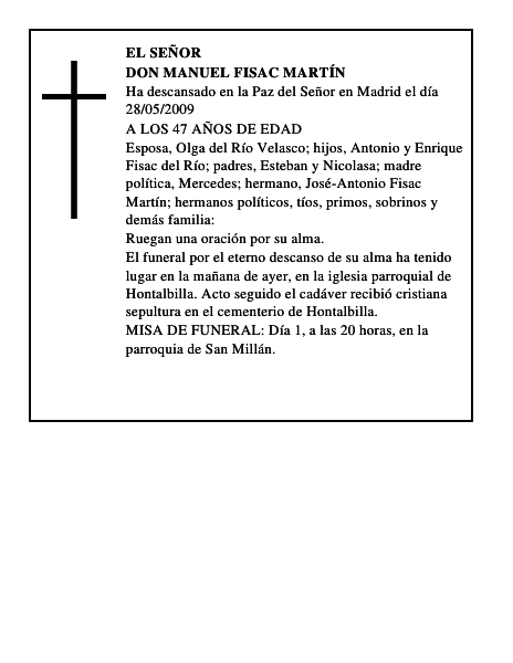 DON MANUEL FISAC MARTÍN