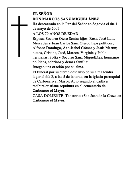 DON MARCOS SANZ MIGUELÁÑEZ