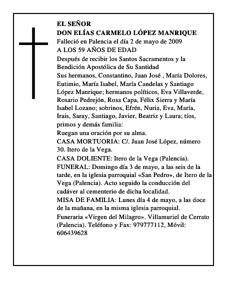 DON ELÍAS CARMELO LÓPEZ MANRIQUE