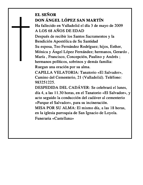 DON ÁNGEL LÓPEZ SAN MARTÍN