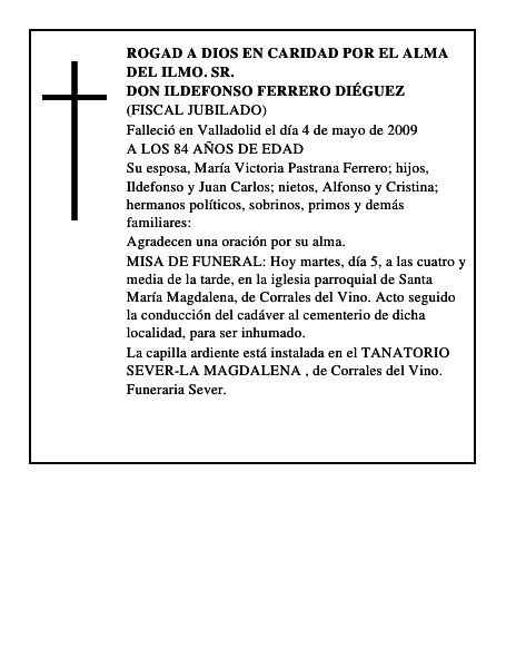 DON ILDEFONSO FERRERO DIÉGUEZ