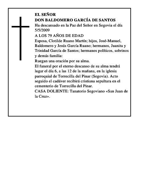 DON BALDOMERO GARCÍA DE SANTOS