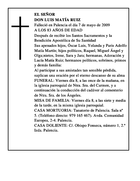 DON LUIS MATÍA RUIZ