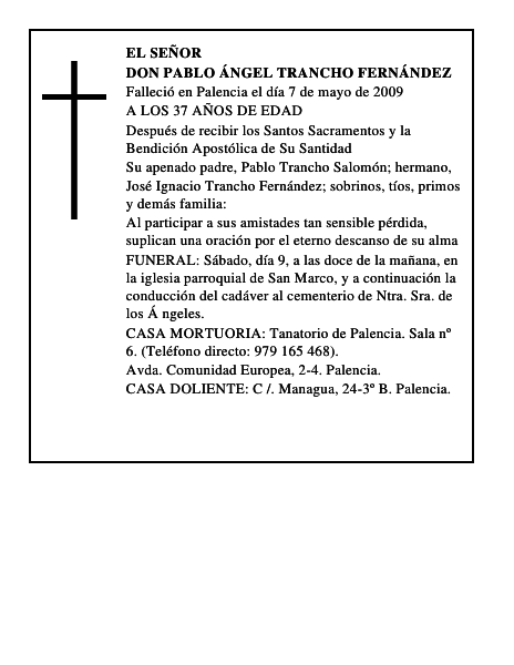 DON PABLO ÁNGEL TRANCHO FERNÁNDEZ