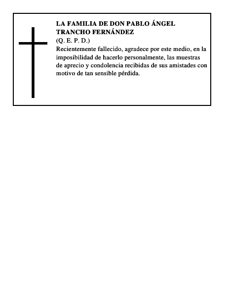 LA FAMILIA DE DON PABLO ÁNGEL TRANCHO FERNÁNDEZ