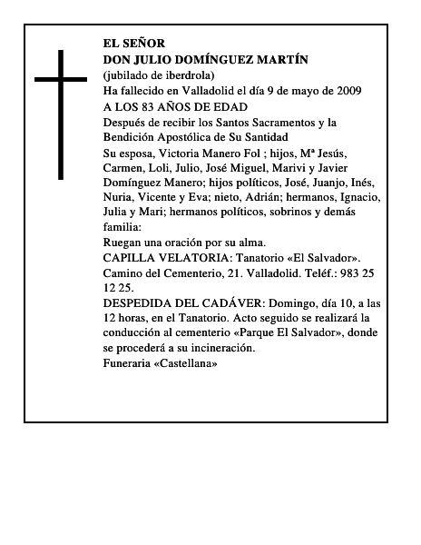 DON JULIO DOMÍNGUEZ MARTÍN