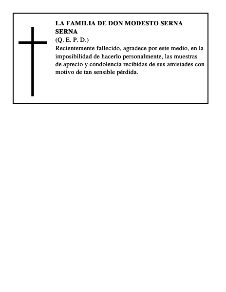 LA FAMILIA DE DON MODESTO SERNA SERNA