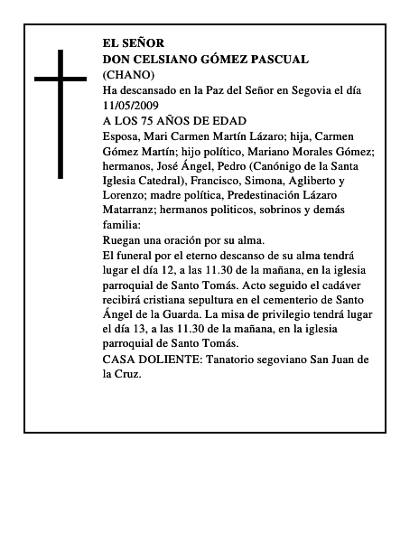 DON CELSIANO GÓMEZ PASCUAL