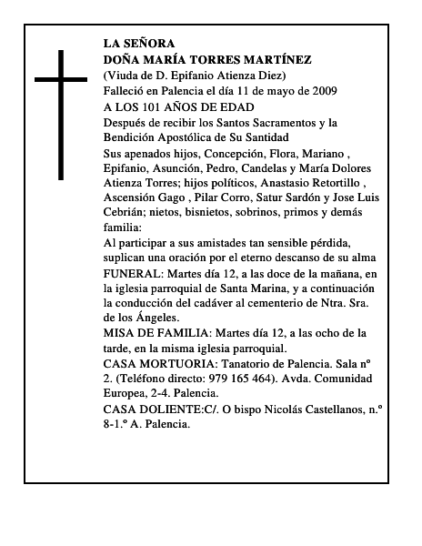 DOÑA MARÍA TORRES MARTÍNEZ