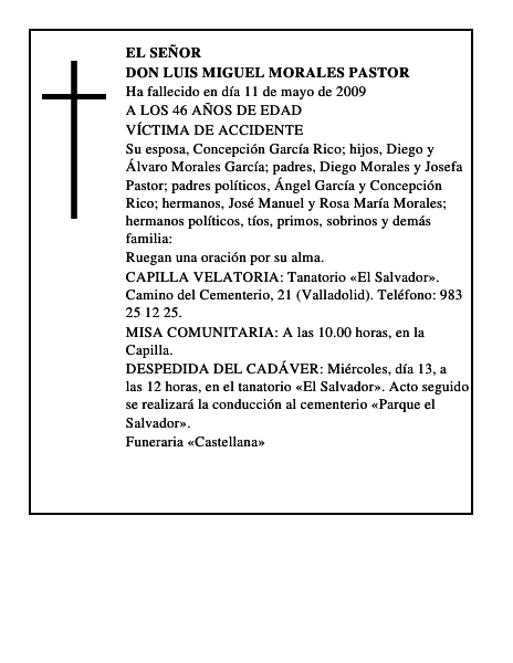 DON LUIS MIGUEL MORALES PASTOR