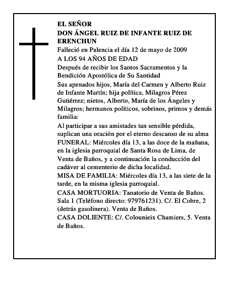 DON ÁNGEL RUIZ DE INFANTE RUIZ DE ERENCHUN