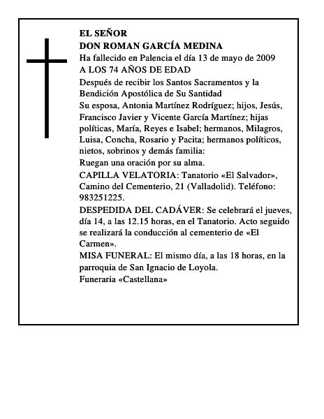 DON ROMAN GARCÍA MEDINA