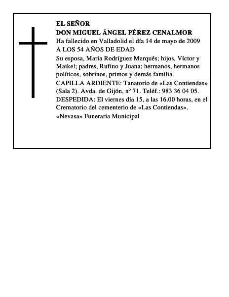 DON MIGUEL ÁNGEL PÉREZ CENALMOR