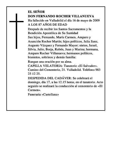 DON FERNANDO ROCHER VILLANUEVA
