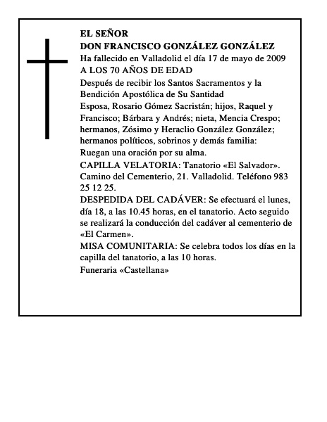 DON FRANCISCO GONZÁLEZ GONZÁLEZ