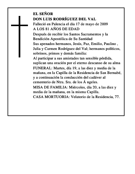 DON LUIS RODRÍGUEZ DEL VAL
