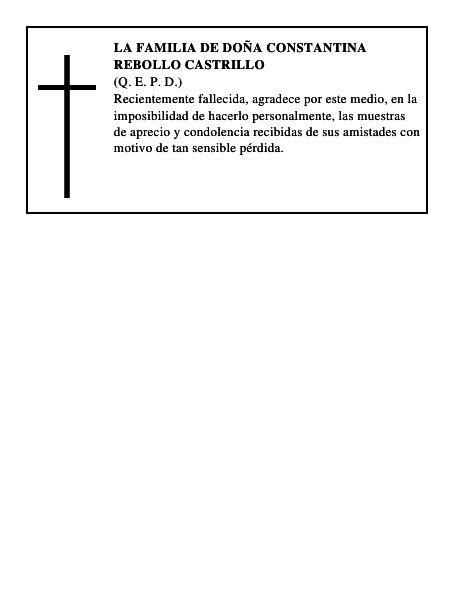 LA FAMILIA DE DOÑA CONSTANTINA REBOLLO CASTRILLO
