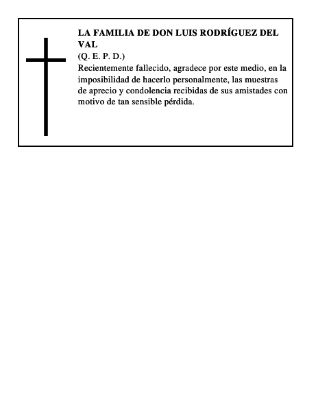 LA FAMILIA DE DON LUIS RODRÍGUEZ DEL VAL