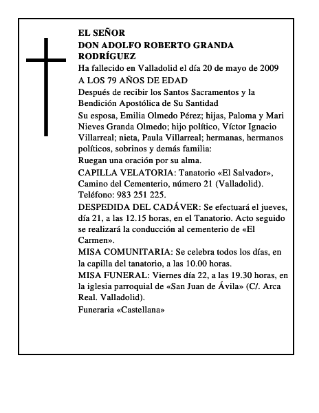 DON ADOLFO ROBERTO GRANDA RODRÍGUEZ