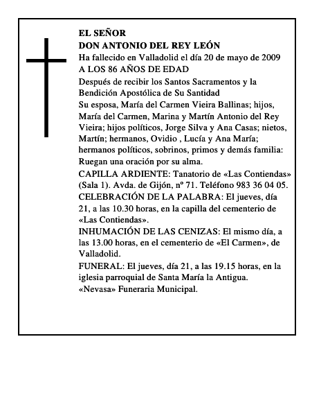 DON ANTONIO DEL REY LEÓN