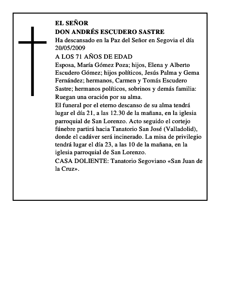 DON ANDRÉS ESCUDERO SASTRE