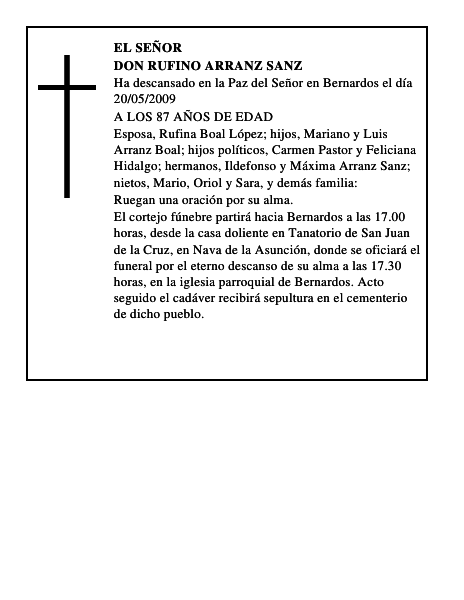 DON RUFINO ARRANZ SANZ