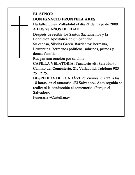 DON IGNACIO FRONTELA ARES