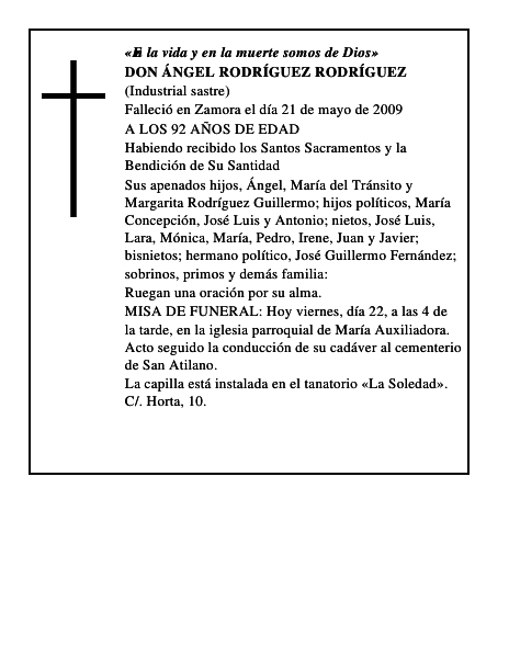 DON ÁNGEL RODRÍGUEZ RODRÍGUEZ