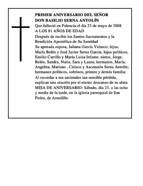 DON BASILIO SERNA ANTOLÍN