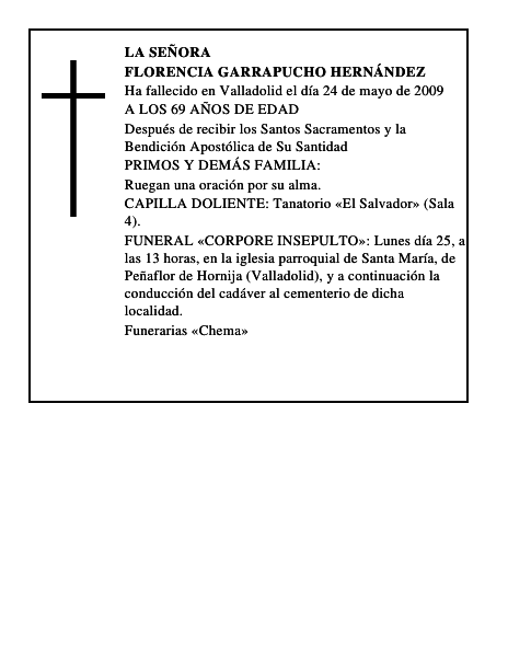 FLORENCIA GARRAPUCHO HERNÁNDEZ