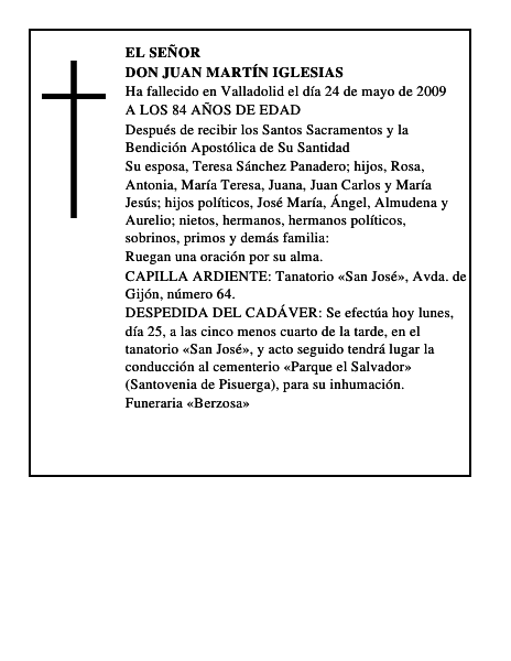 DON JUAN MARTÍN IGLESIAS