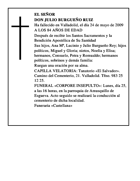 DON JULIO BURGUEÑO RUIZ