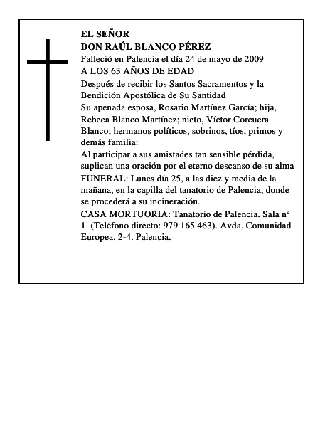 DON RAÚL BLANCO PÉREZ
