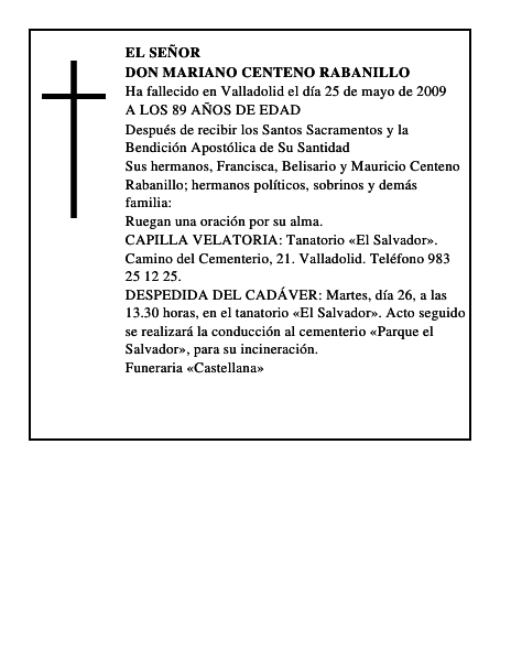 DON MARIANO CENTENO RABANILLO