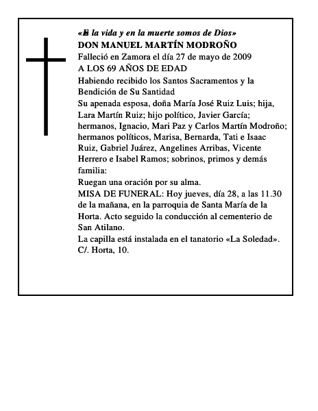 DON MANUEL MARTÍN MODROÑO