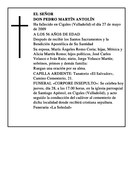 DON PEDRO MARTÍN ANTOLÍN