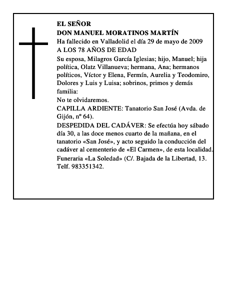 DON MANUEL MORATINOS MARTÍN