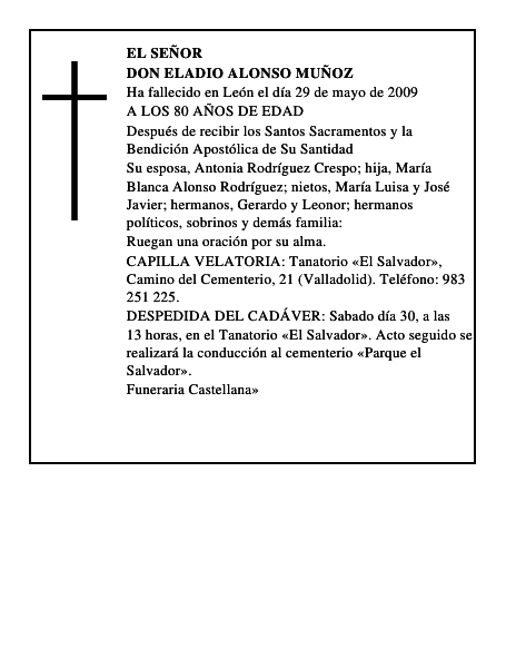 DON ELADIO ALONSO MUÑOZ