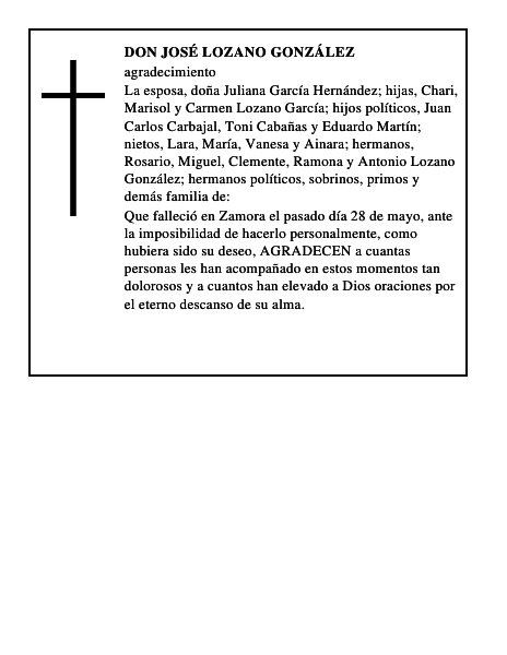 DON JOSÉ LOZANO GONZÁLEZ